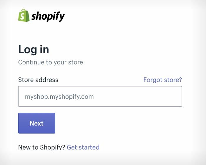 Shopify Login image